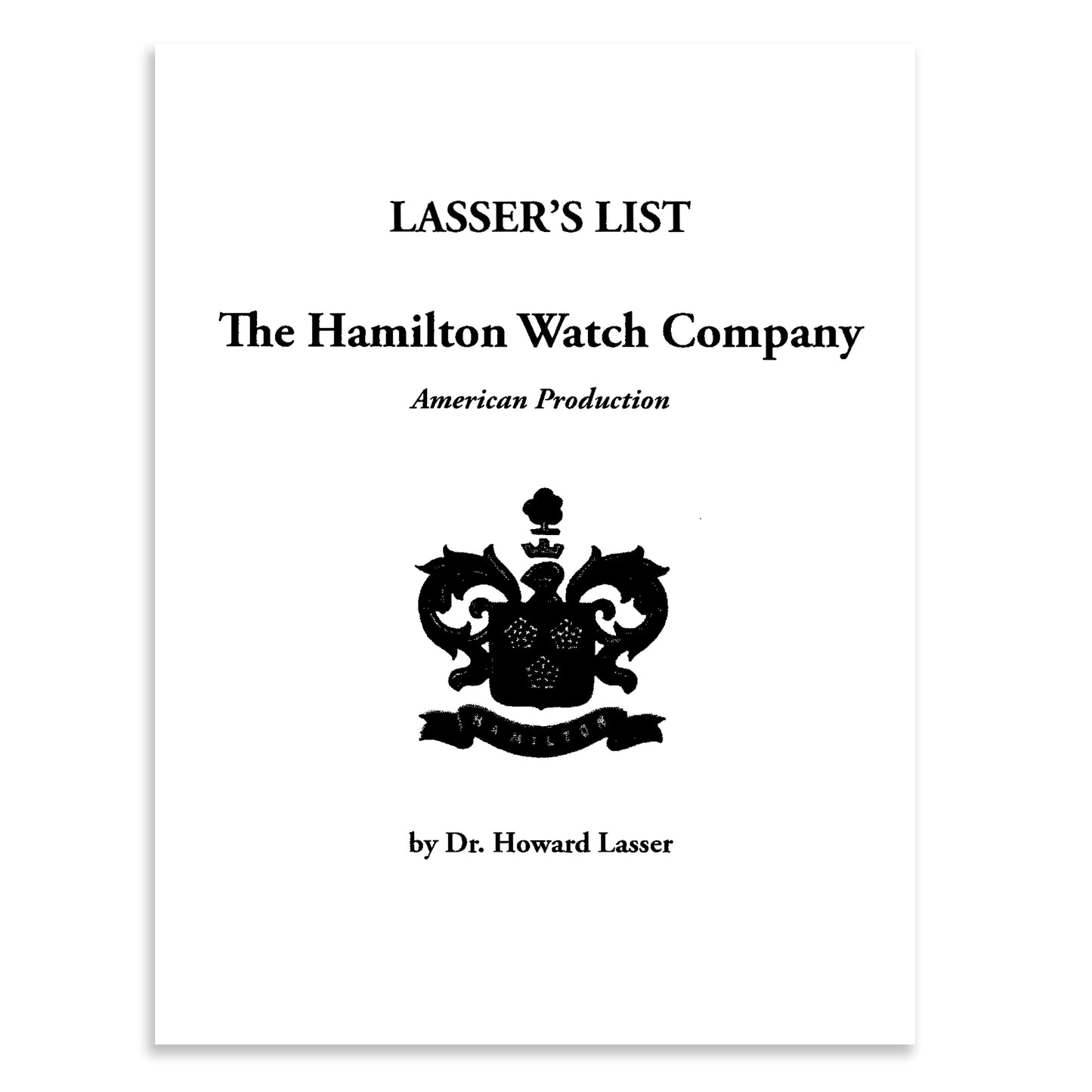 Lasser's List Hamilton Watch Co.